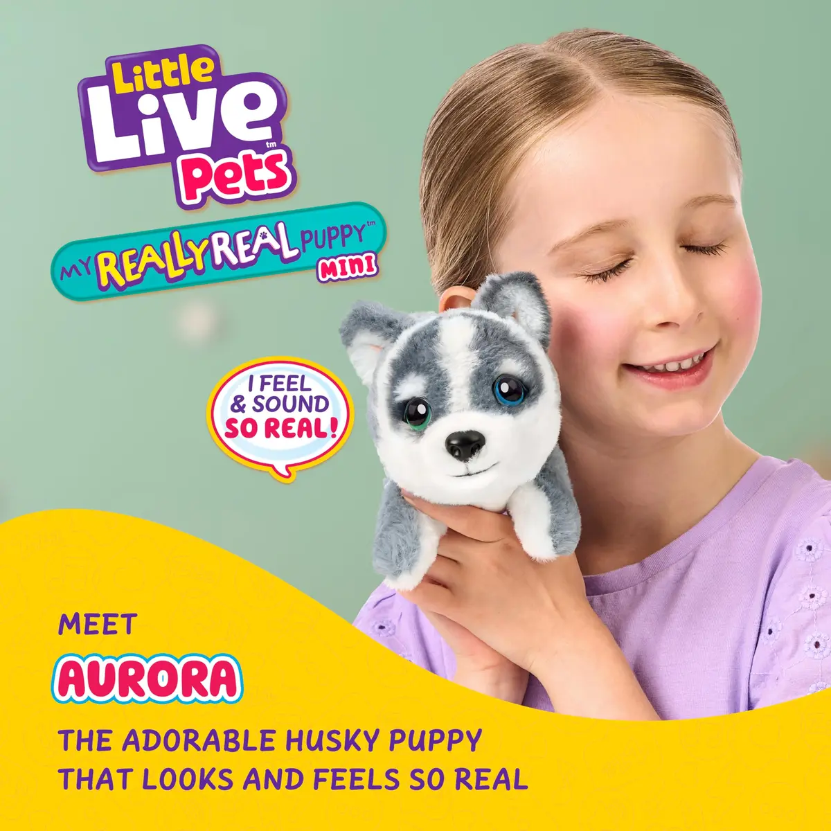Little Live Pets My Really Real Puppy Mini Aurora the Husky Interactive Plush Toy 11cm (4.3 in) | Educational Toy Figure - view 2