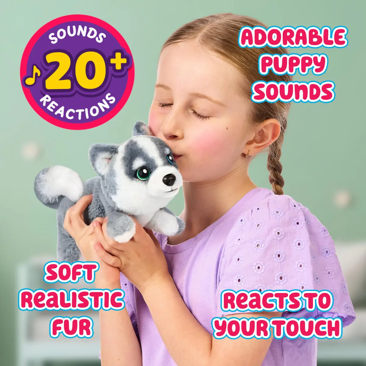 Little Live Pets My Really Real Puppy Mini Aurora the Husky Interactive Plush Toy 11cm (4.3 in) | Educational Toy Figure - view 3