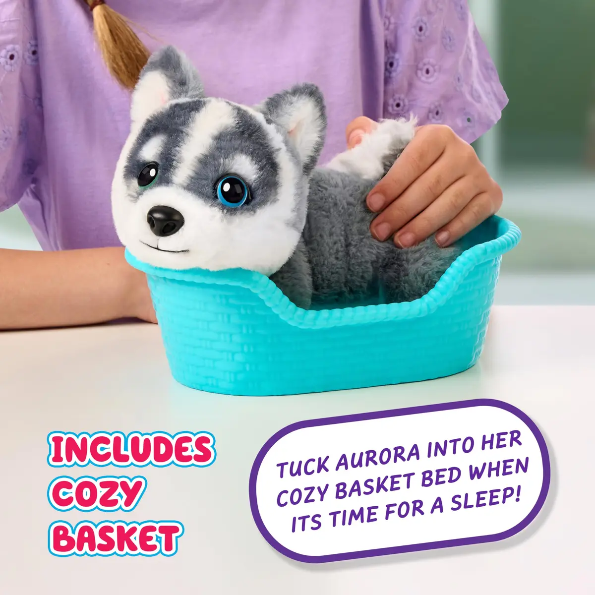 Little Live Pets My Really Real Puppy Mini Aurora the Husky Interactive Plush Toy 11cm (4.3 in) | Educational Toy Figure - view 4