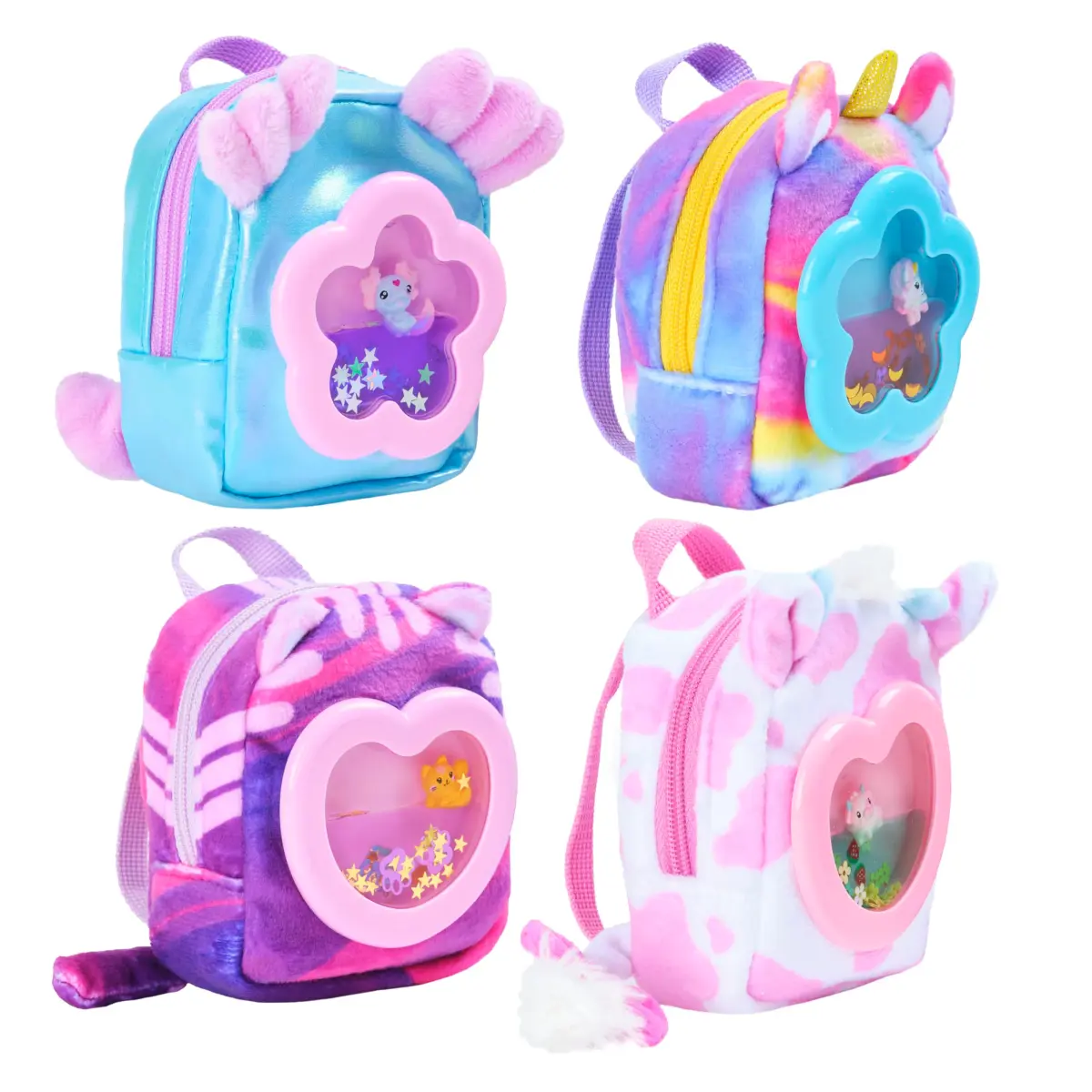 REAL LITTLES Liquid Charms Micro Backpack with Stationery Surprises | 1 Micro Backpack, Multicolor - main product image