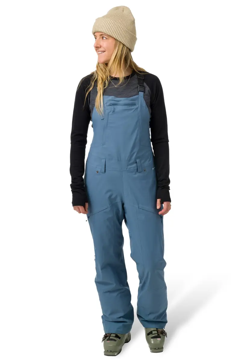 Flylow Foxy Insulated Waterproof Ski Bib Pants | 40g Recycled Greenloft | Ocean - 2 - view 2