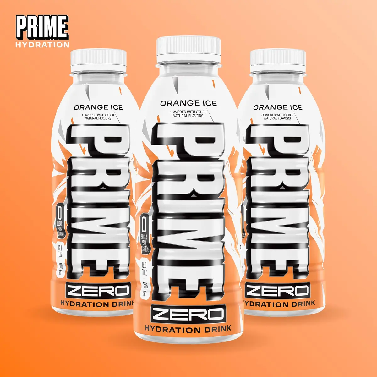 PRIME HYDRATION ZERO ORANGE ICE 16.9 Fl Oz | Sugar-Free Electrolyte Sports Drink for Active Lifestyle - view 7