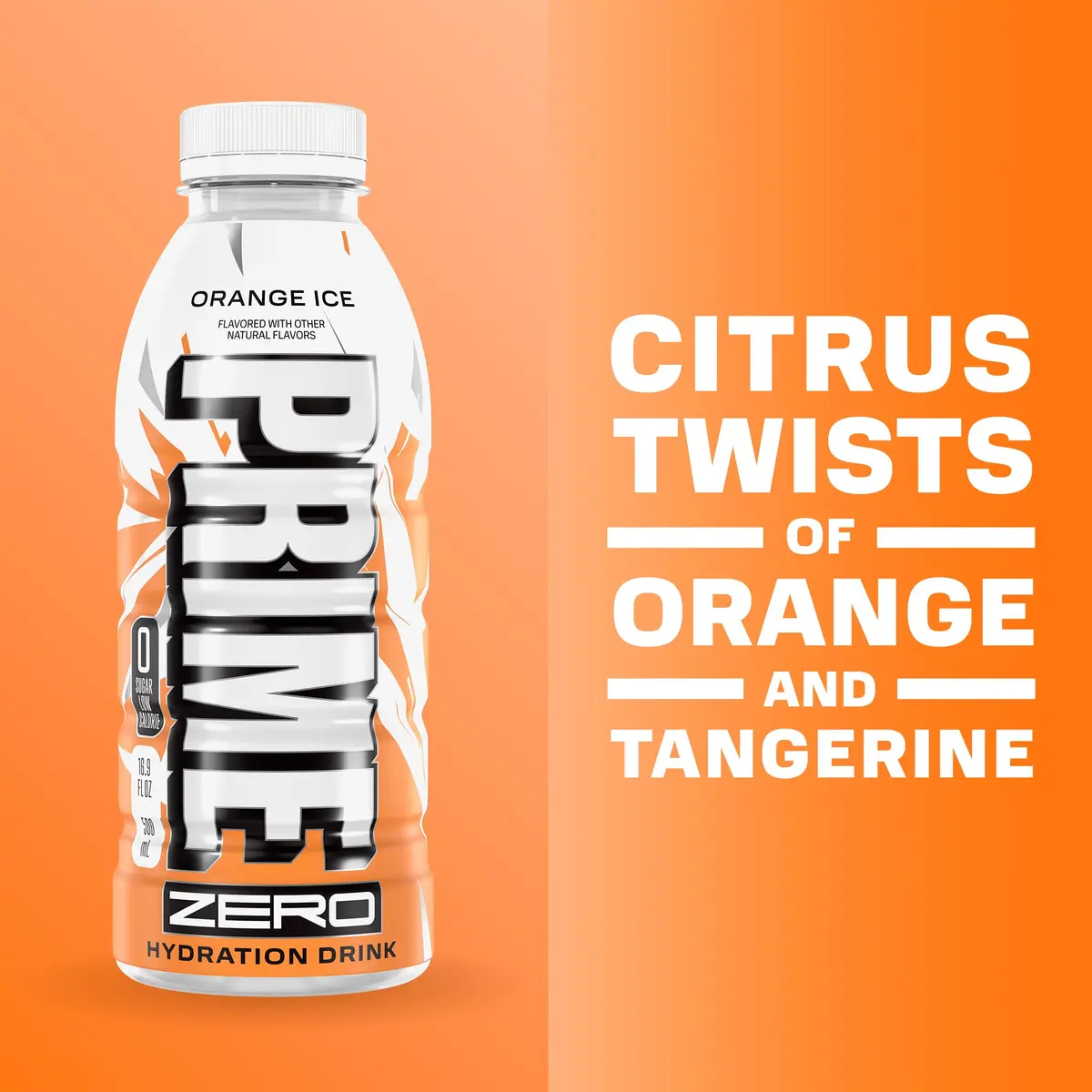 PRIME HYDRATION ZERO ORANGE ICE 16.9 Fl Oz | Sugar-Free Electrolyte Sports Drink for Active Lifestyle - view 2