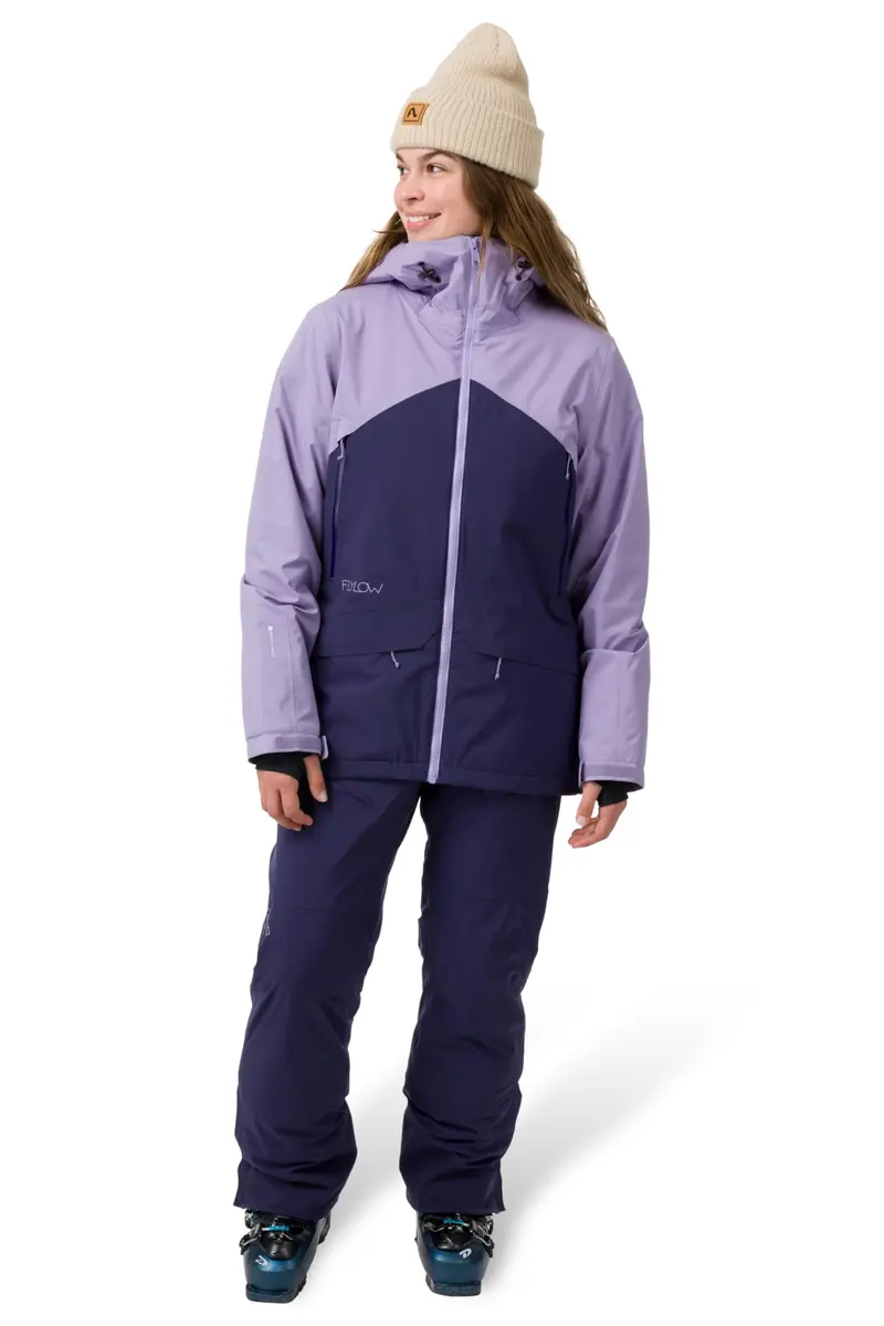 Flylow Women's Sarah Insulated Waterproof Ski Jacket - Aurora/Currant - M | All-Mountain Waterproof & Insulated - view 2