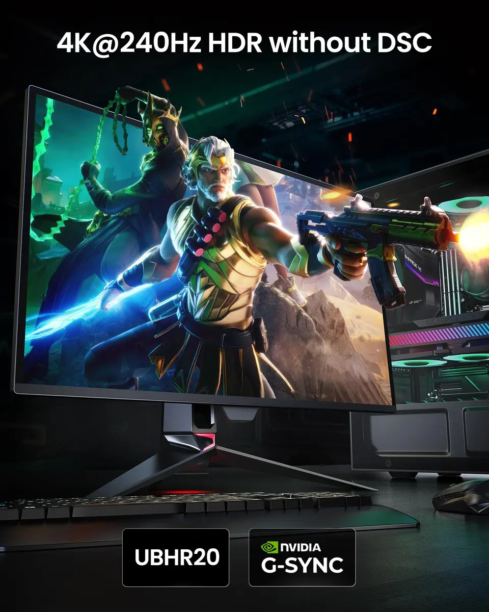 Silkland DisplayPort Cable 2.1 6.6FT | 80Gbps HDR Support for Gaming & High-Res Monitors - view 4