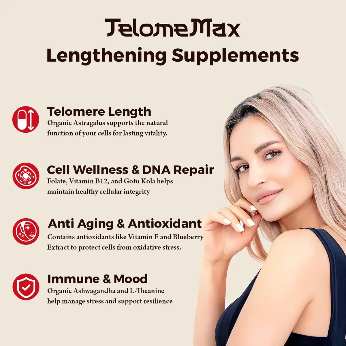 Orinthalixium Telomere Lengthening Supplements – Organic Astragalus, Gotu Kola, Vitamin D3, Folate, L-Theanine – 60 Vegan Capsules, Made in Japan - view 3