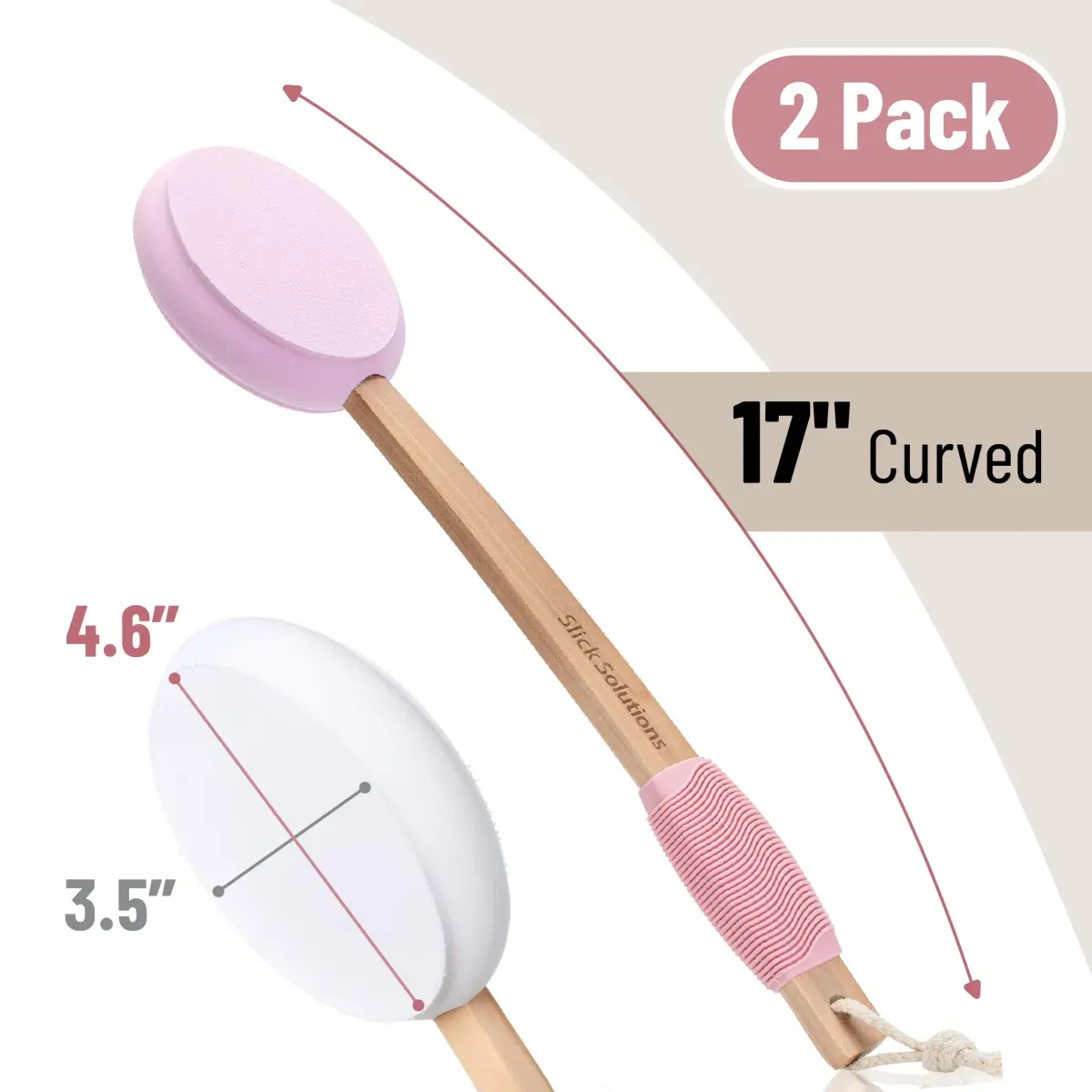 Slick Solutions 17 Inch Lotion Applicator 2 Pack - White and Pink - view 2