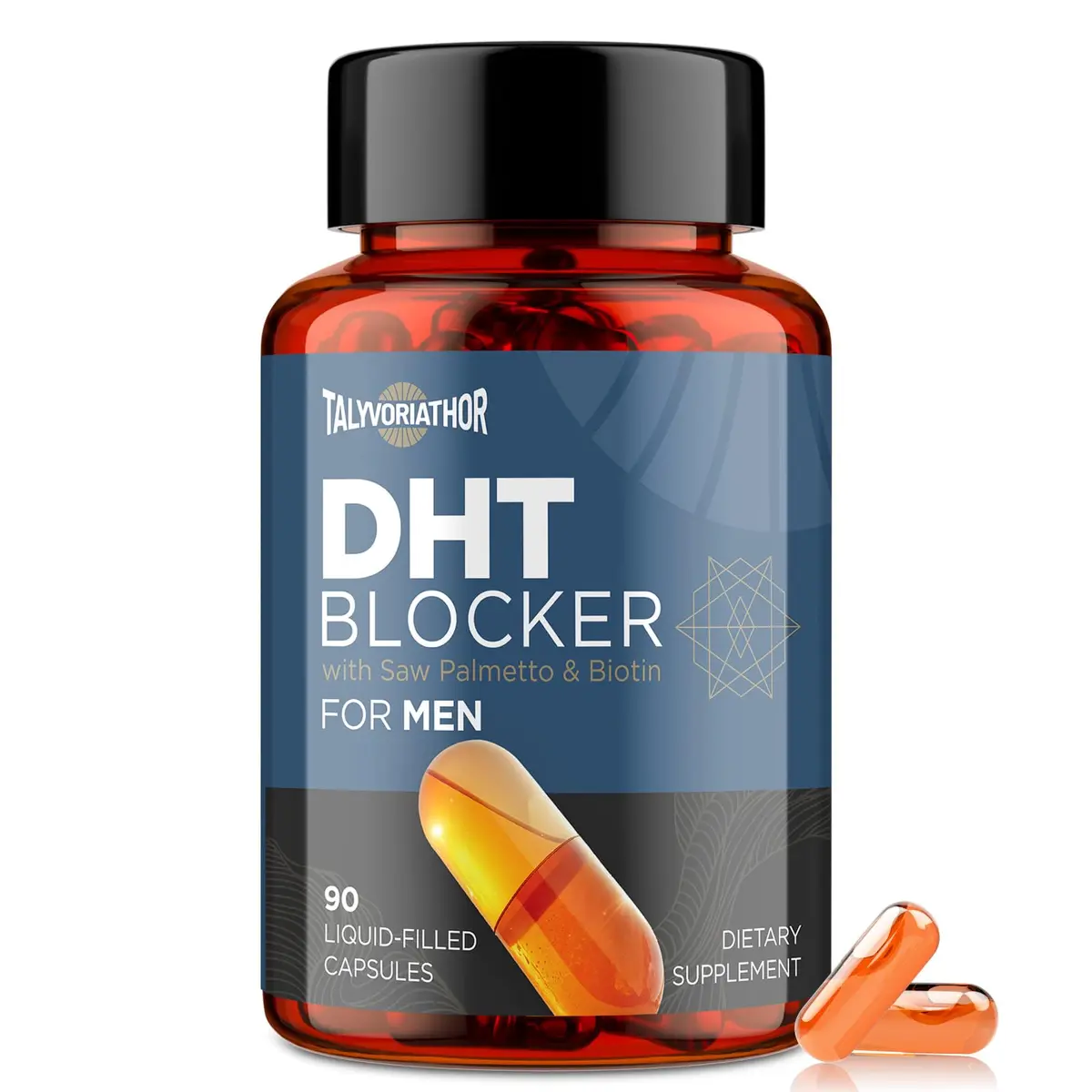 Talyvoriathor DHT Blocker for Men 90 Capsules | Hair Growth & Thicker Hair Support - main product image