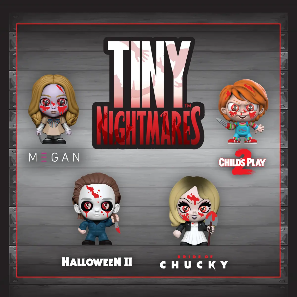 Just Play Tiny Nightmares Black Light Edition Collectible Chucky Figure | Creepy Horror Doll, 3-inch, Glow-in-the-Dark, Ages 14+ - view 5