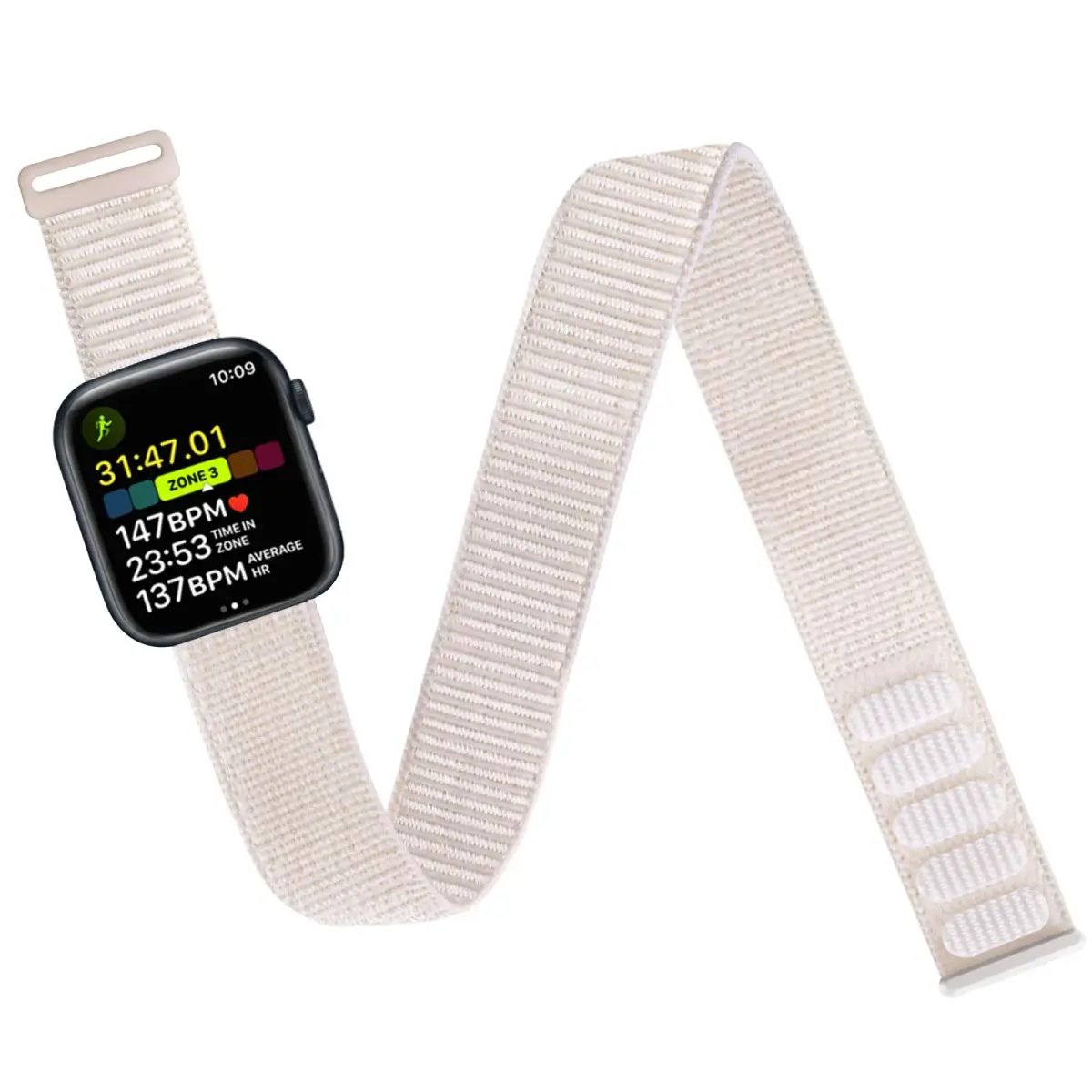 Keepamor Ankle/Arm Band Compatible with Apple Watch 49/46/45/44/42/41/40/38mm Nylon Sport Loop | Breathable & Adjustable for Workouts - main product image