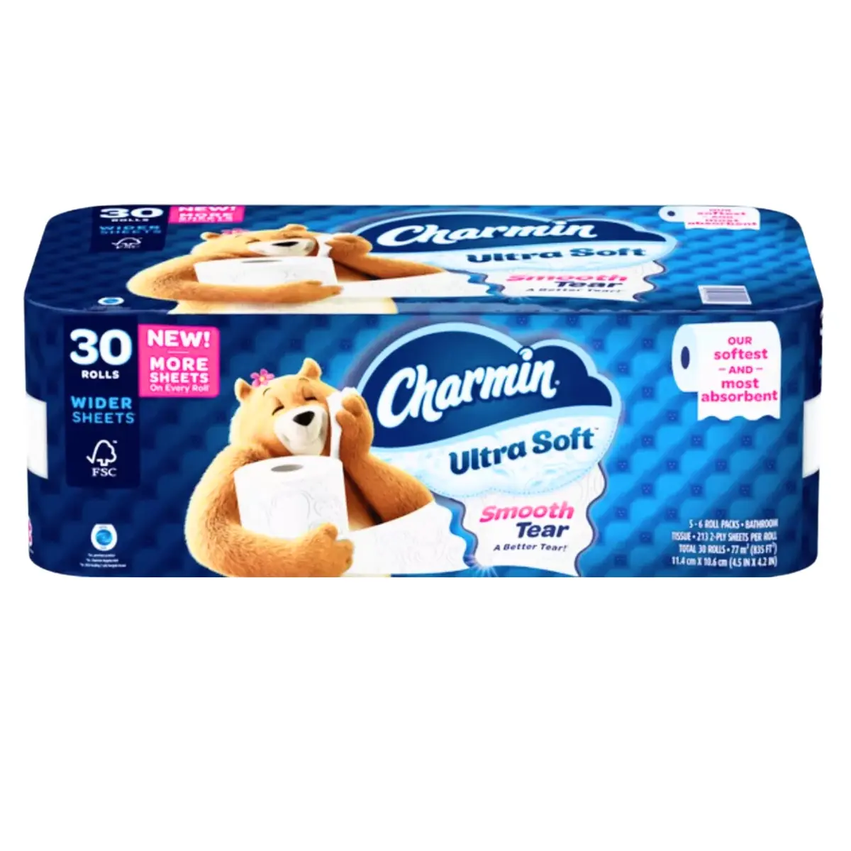 Charmin Ultra Soft Bathroom Tissue 30 Jumbo Rolls | 2-Ply Softness for Indian Homes - main product image