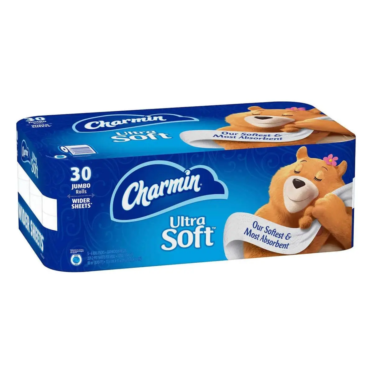 Charmin Ultra Soft Bathroom Tissue 30 Jumbo Rolls | 2-Ply Softness for Indian Homes - view 3