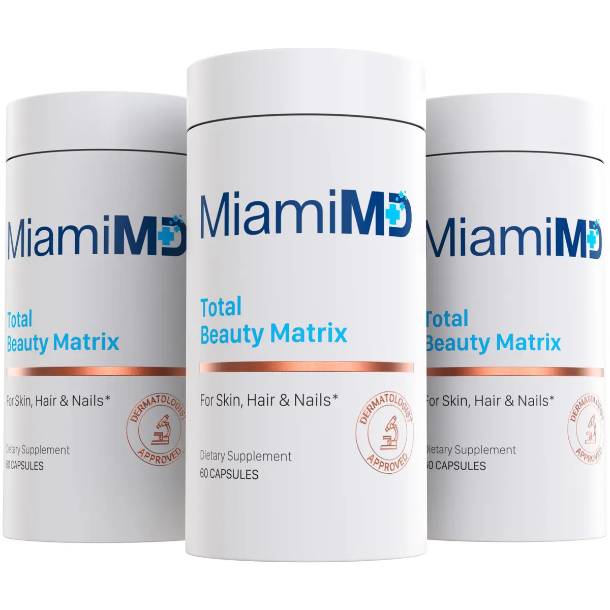 MiamiMD Total Beauty Matrix Collagen Capsules 60 Count | Vitamin C for Hair, Skin & Nails - main product image