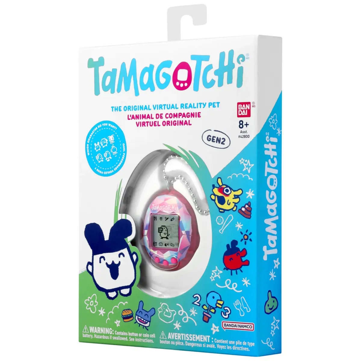 Tamagotchi Original Pink Treasure Jewel Electronic Pet | Nostalgic Fun for Kids 8+ - view 5