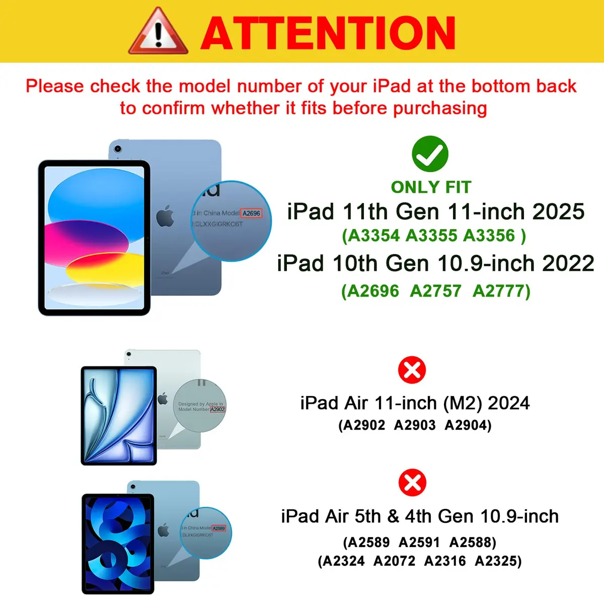 ProCase Clear Back Case for iPad 11th Gen (A16) 2025 11 Inch / iPad 10th Gen 10.9 Inch 2022 | Slim Lightweight TPU Protective Cover - view 2