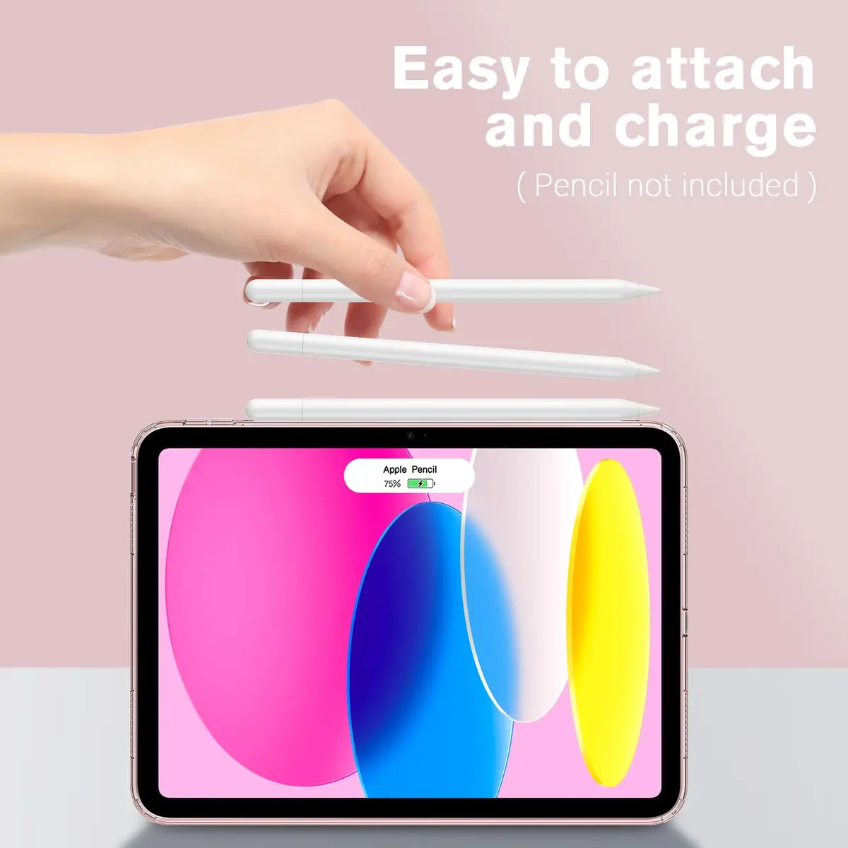 ProCase Clear Back Case for iPad 11th Gen (A16) 2025 11 Inch & iPad 10th Gen 2022 10.9 Inch | Slim Transparent Pink TPU Cover - view 5
