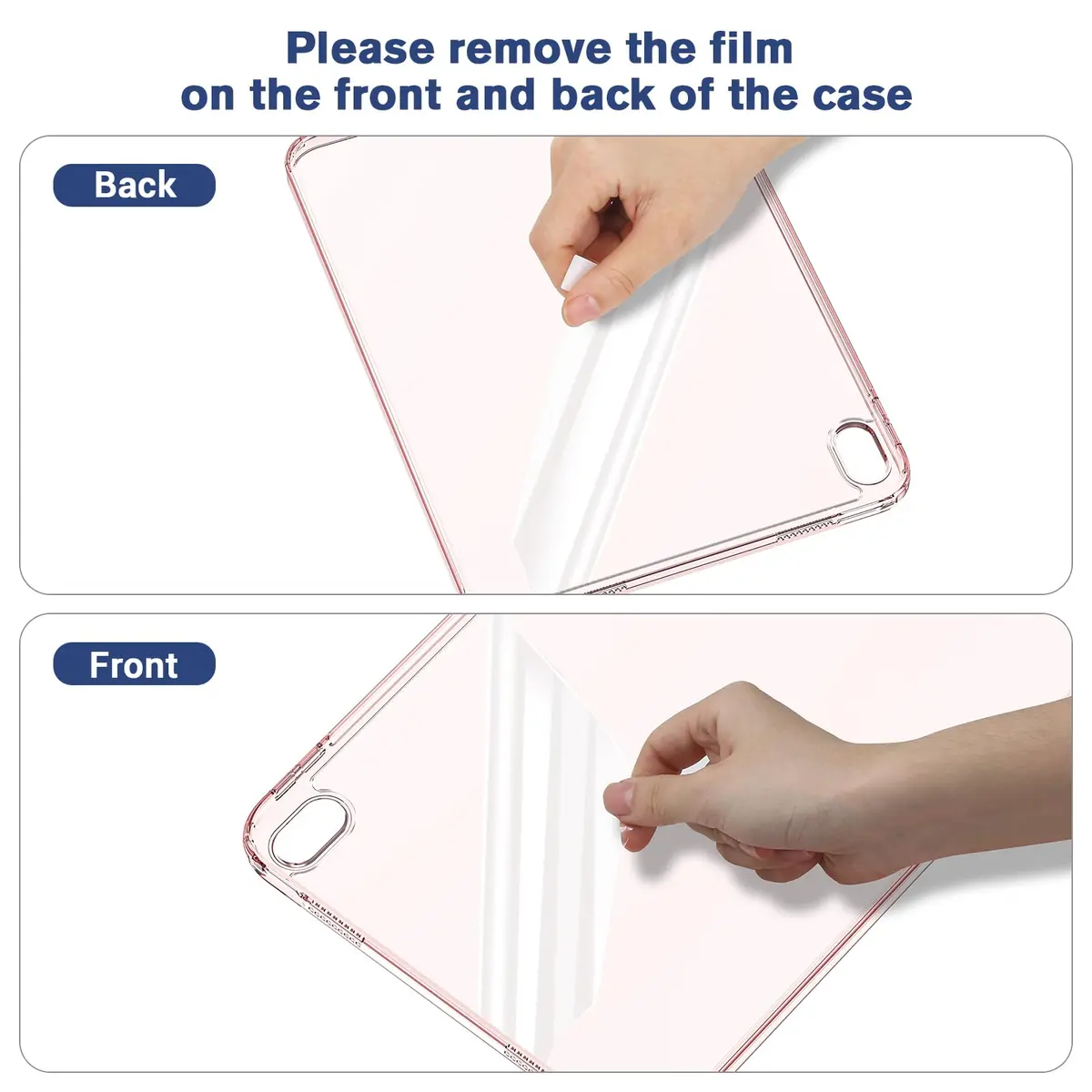 ProCase Clear Back Case for iPad 11th Gen (A16) 2025 11 Inch & iPad 10th Gen 2022 10.9 Inch | Slim Transparent Pink TPU Cover - view 6