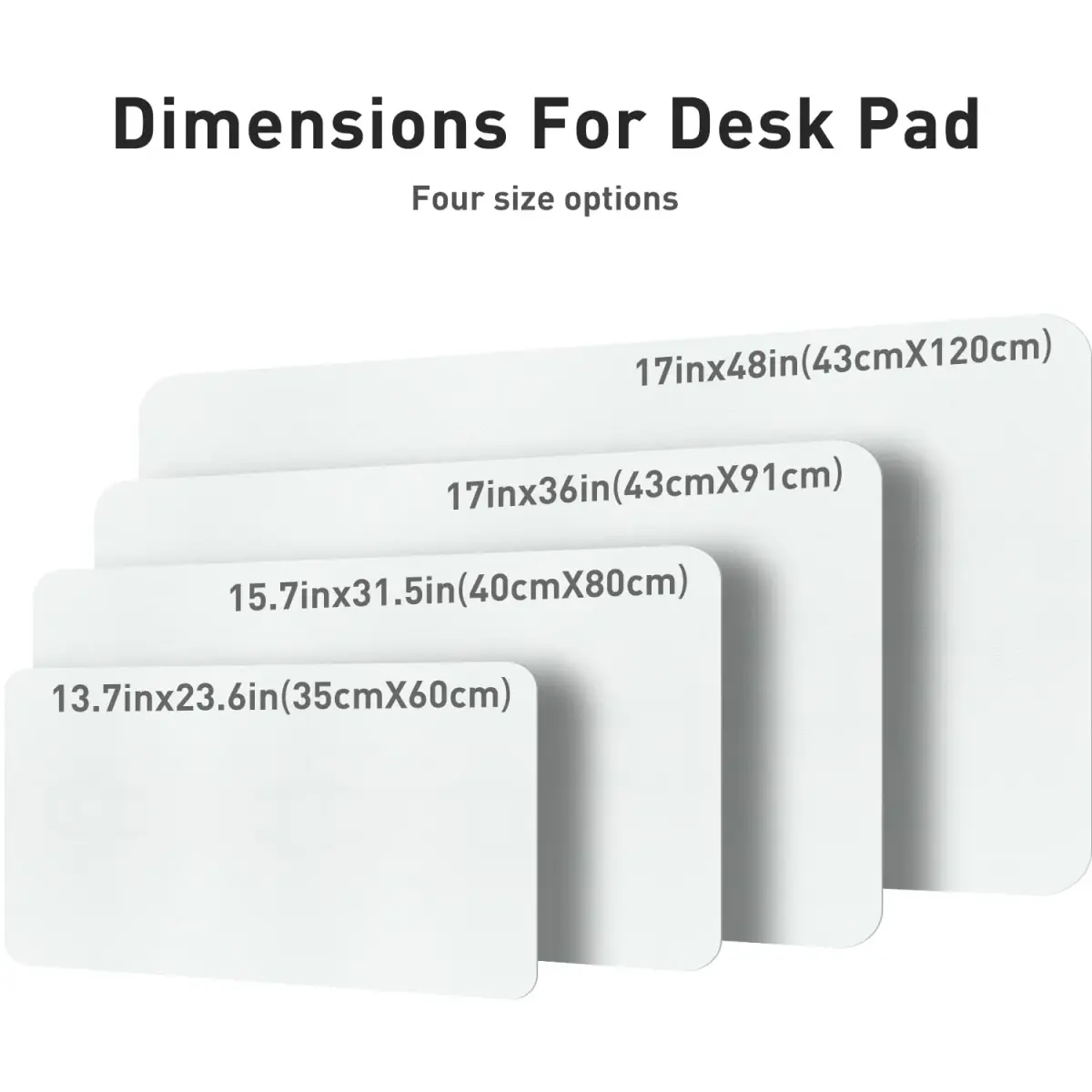 Aothia Leather Desk Pad Protector, Large Mouse Pad, Office Desk Mat, Non-Slip PU Leather Desk Blotter, 36" x 17" (Barely Grey) - view 4
