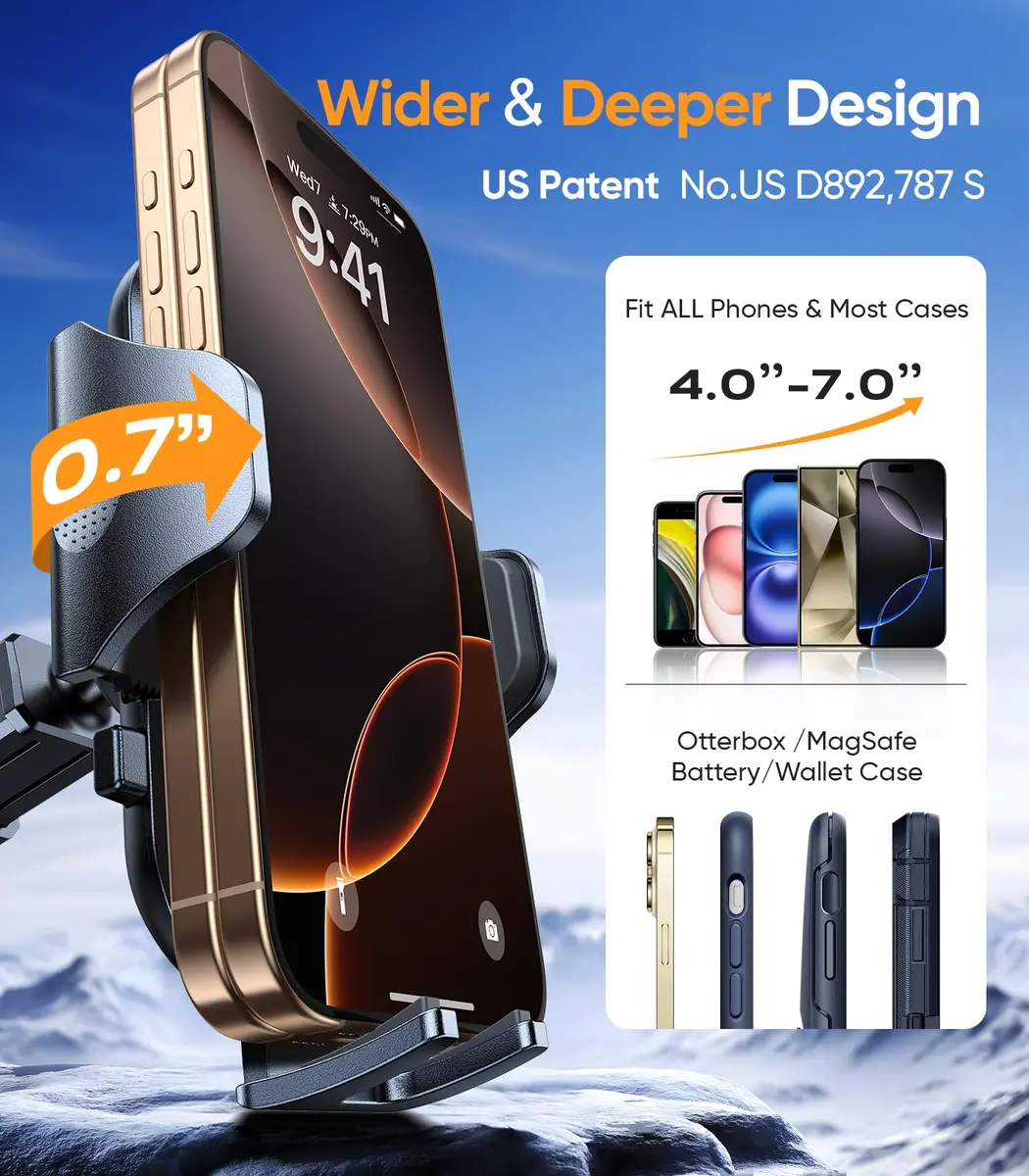 VICSEED Car Phone Holder [Strongest Suction, 360° Rotation, Heavy Phone Friendly] - view 5