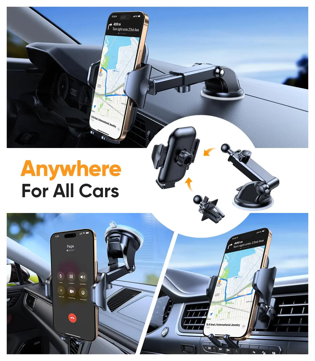 VICSEED Car Phone Holder [Strongest Suction, 360° Rotation, Heavy Phone Friendly] - view 2
