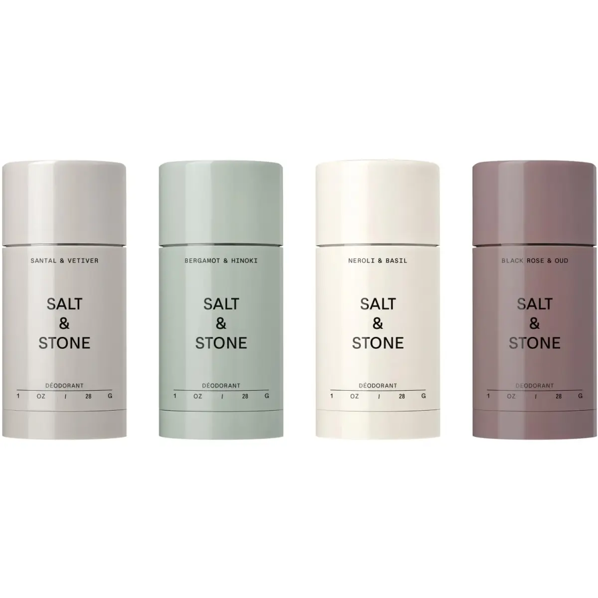 Salt & Stone Natural Deodorant Discovery Set 4 x 0.811 Fl Oz (29.57 ml) | Aluminum-Free, 48-Hour Odor Protection - main product image