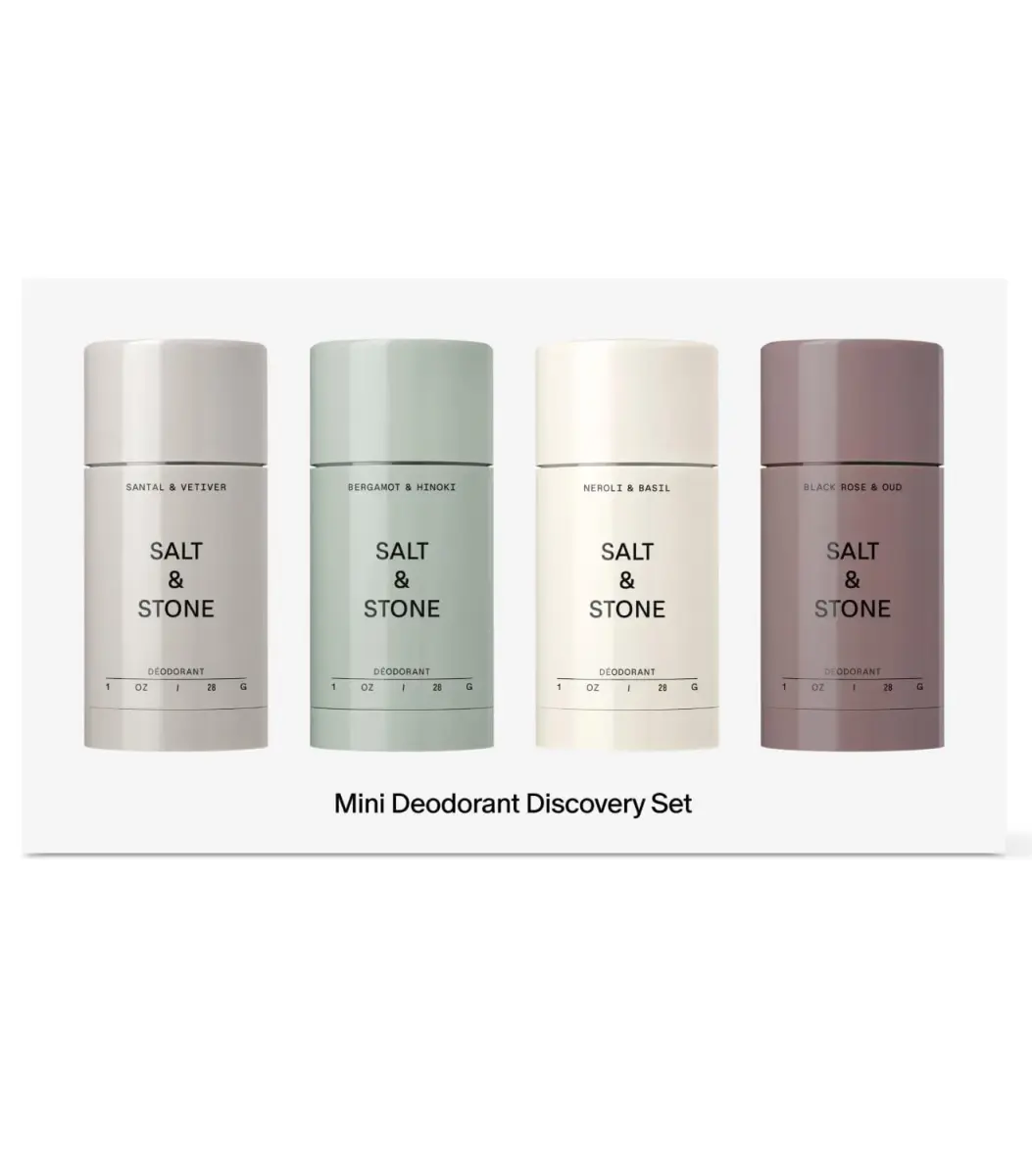 Salt & Stone Natural Deodorant Discovery Set 4 x 0.811 Fl Oz (29.57 ml) | Aluminum-Free, 48-Hour Odor Protection - view 2