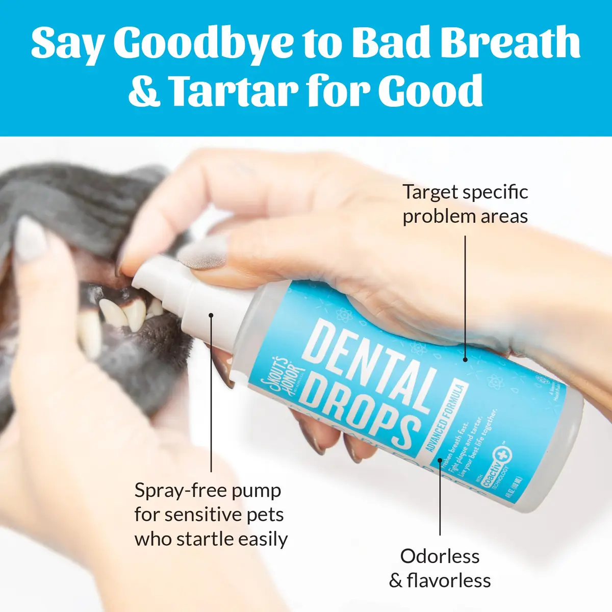 SKOUT'S HONOR Fresher Breath Advanced Dental Drops for Cats & Dogs | No Brushing Needed, 4 oz, 2-Pack - view 5