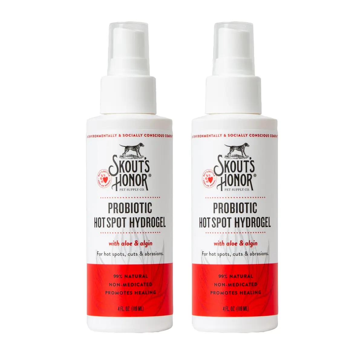 SKOUT'S HONOR Probiotic Hot Spot Hydrogel for Dogs 4 oz | Soothes & Heals Skin - main product image