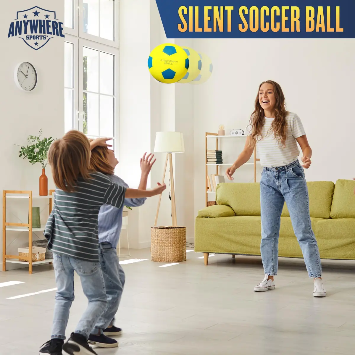 Anywhere Sports Silent Soccer Ball 8-inch | Indoor Foam Practice for All Ages - view 6