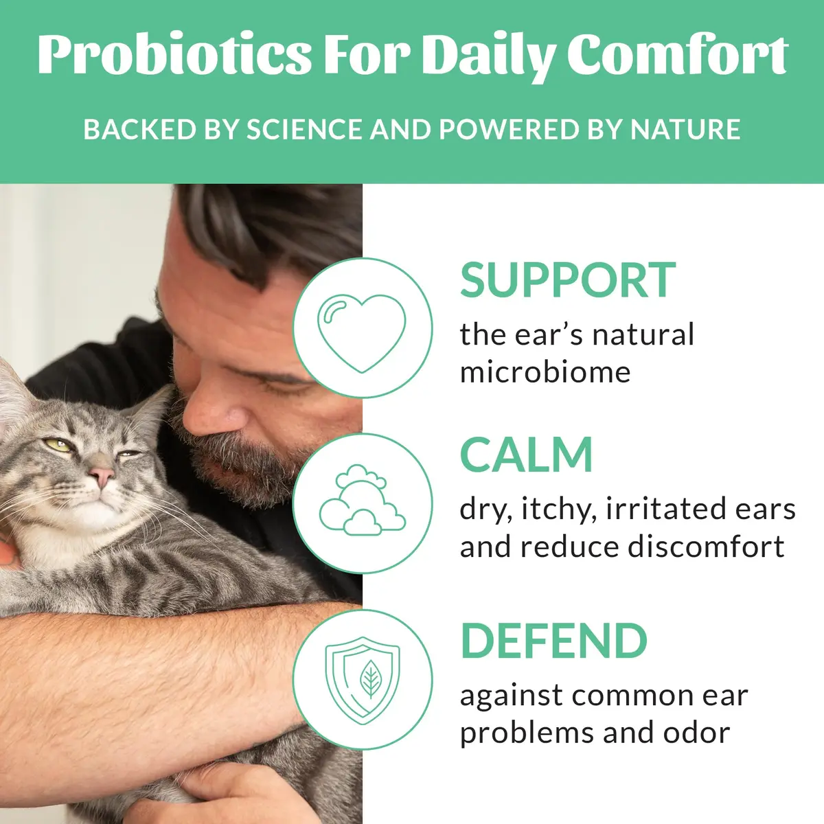 SKOUT'S HONOR Probiotic Cat Ear Cleaner 4 oz | Alcohol-Free, Fragrance-Free, Non-Medicated - view 5