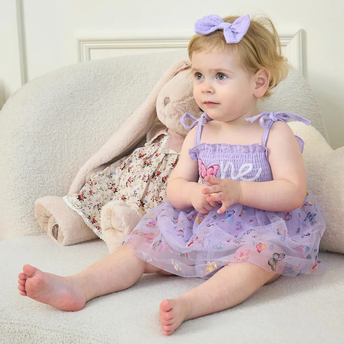 HONGTEYA Baby Girl 1st Birthday Outfit First Romper Tulle Dress Gifts | Elegant Pink Dress for Special Occasion - view 3