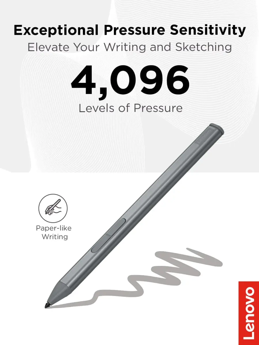 Lenovo Slim Pen Magnetic Precision Stylus for Laptops | 4096 Pressure Levels, Tilt Sensitivity, Rechargeable - view 3