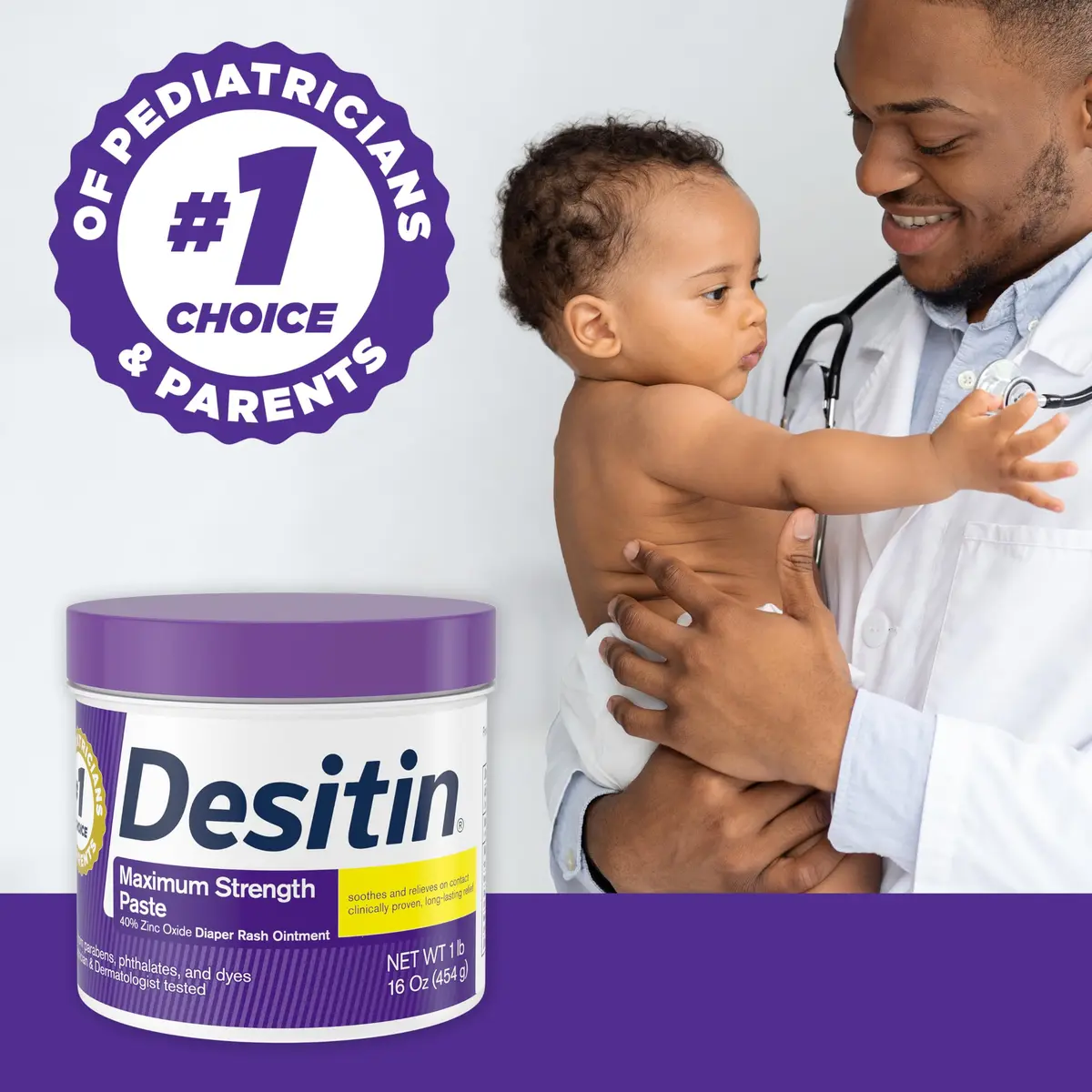 Desitin Maximum Strength Diaper Rash Cream 40% Zinc Oxide 907g (32oz) | Hypoallergenic Skin Protectant - view 4