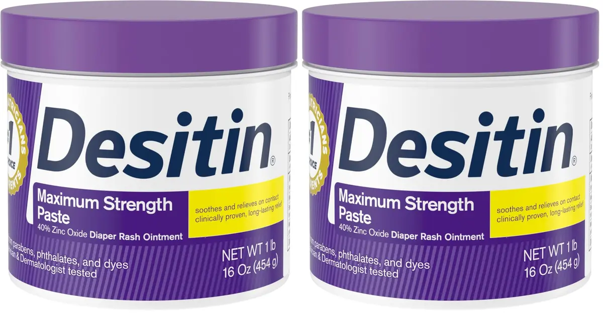 Desitin Maximum Strength Diaper Rash Cream 40% Zinc Oxide 907g (32oz) | Hypoallergenic Skin Protectant - main product image