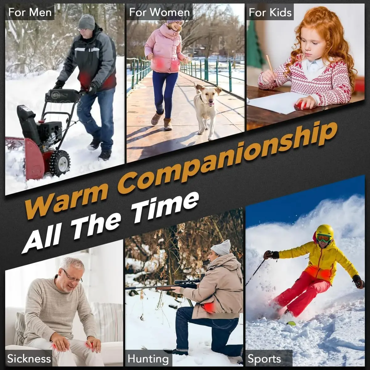 Lerat Rechargeable Hand Warmers 2 Pack (3.32" x 1.8" x 0.79") | 3 Heat Settings, 6-12 Hour Warmth - view 5