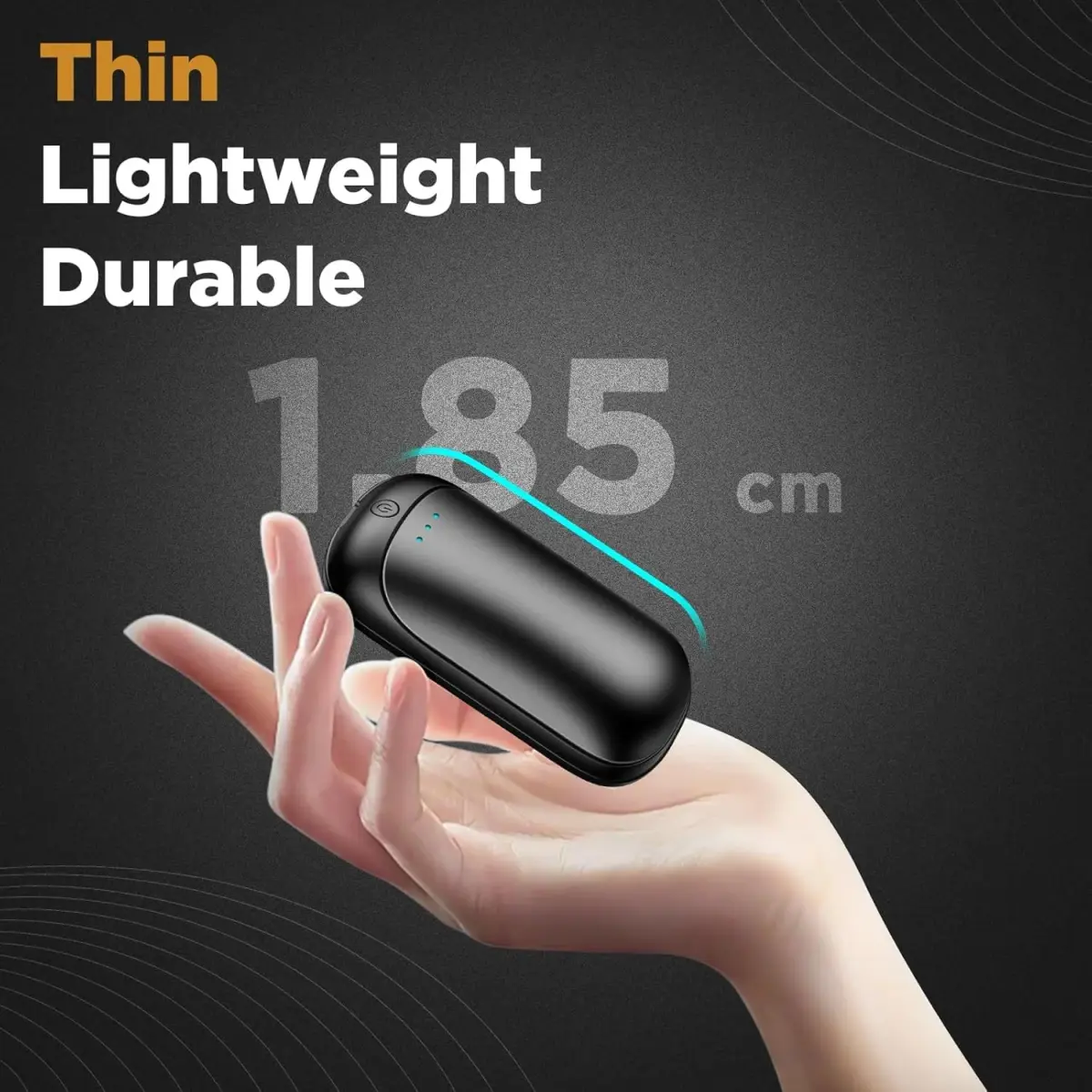 Lerat Rechargeable Hand Warmers 2 Pack (3.32" x 1.8" x 0.79") | 3 Heat Settings, 6-12 Hour Warmth - view 2