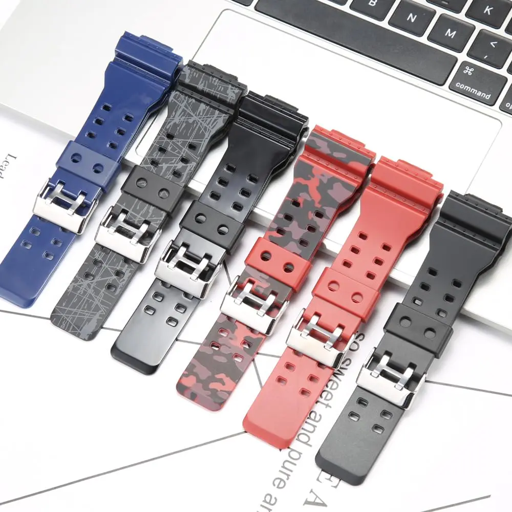 XBHSW Resin Watch Strap Compatible with Casio G-Shock GA100 GA110 GA120 GD100 GD120 (22mm Camouflage Khaki) | Easy Install & Waterproof - view 6
