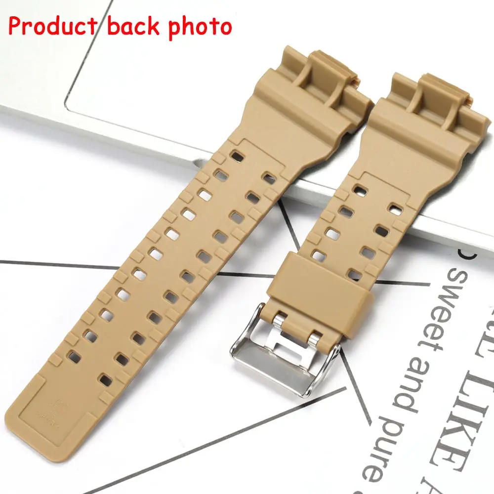 XBHSW Resin Watch Strap Compatible with Casio G-Shock GA100 GA110 GA120 GD100 GD120 (22mm Camouflage Khaki) | Easy Install & Waterproof - view 4