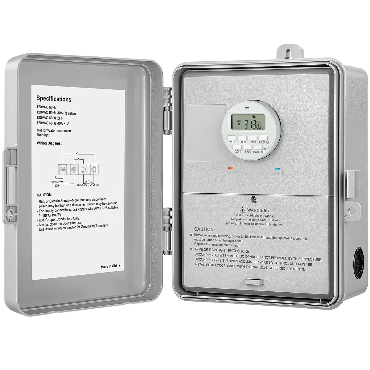 SURAIELEC Digital Pool Timer 40AMP 120V | 7-Day Programmable Timer for High-Power Devices - main product image