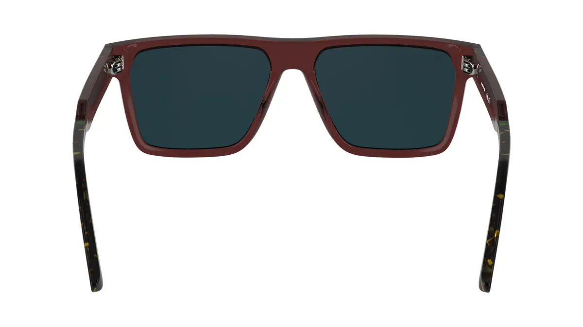 Lacoste Sunglasses L6059S - Transparent Burgundy with Solid Blue Lens | Rectangular, RXable, Charismatic Design - view 5