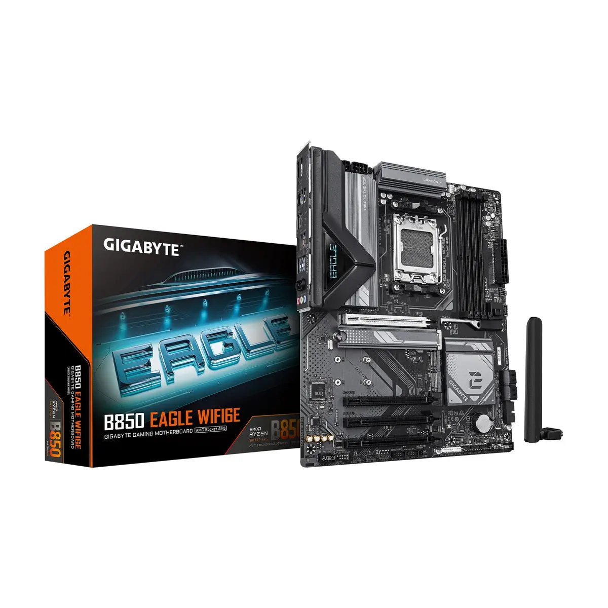 GIGABYTE B850 Eagle WIFI6E AMD AM5 ATX Motherboard Support Ryzen 9000/8000/7000 DDR5 8+2+2 Power Phase 3X M.2 PCIe 5.0 USB-C WIFI6E GbE LAN EZ-Latch 5-Year Warranty - main product image