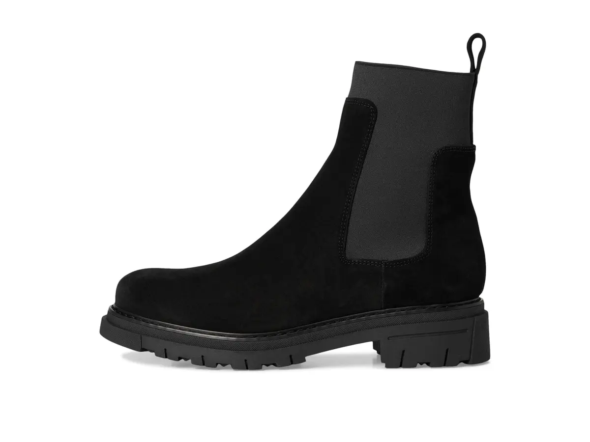 C LA CANADIENNE Darren Black Women's Chelsea Boot 6.5 US | Waterproof Italian Suede, Microfiber Lining, Block Heel - view 6