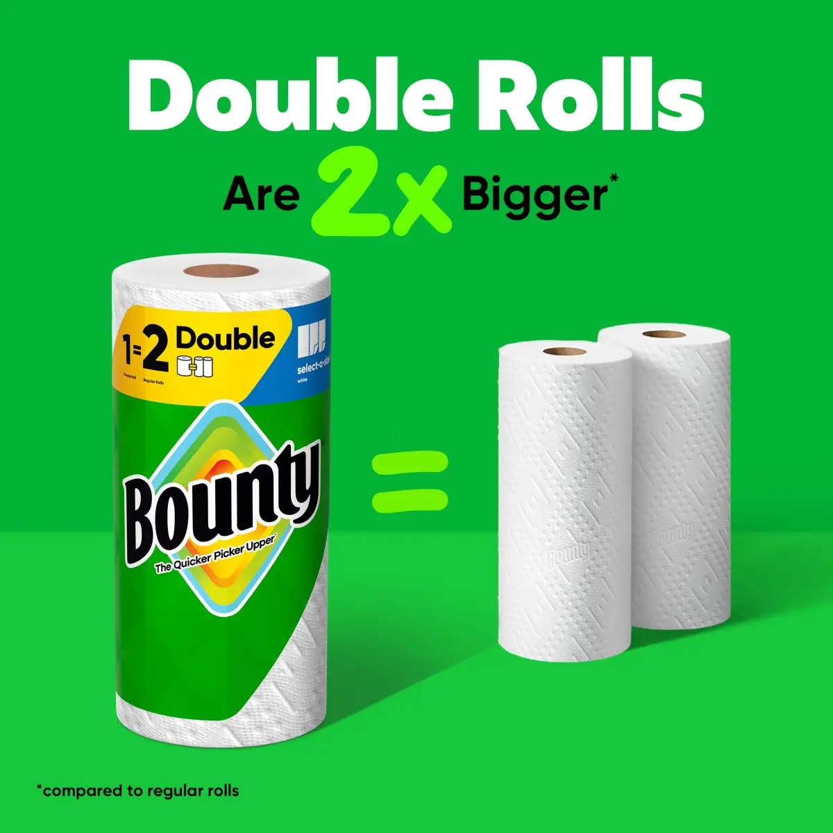 Bounty Select-A-Size White Paper Towels, 6 Double Rolls, 82 Sheets Per Roll - view 3