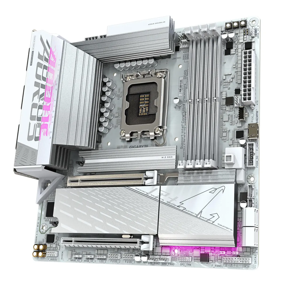 GIGABYTE B860M AORUS Elite WF6E ICE Motherboard | Intel Core Ultra Series, DDR5, PCIe 5.0, WiFi 6E - view 4