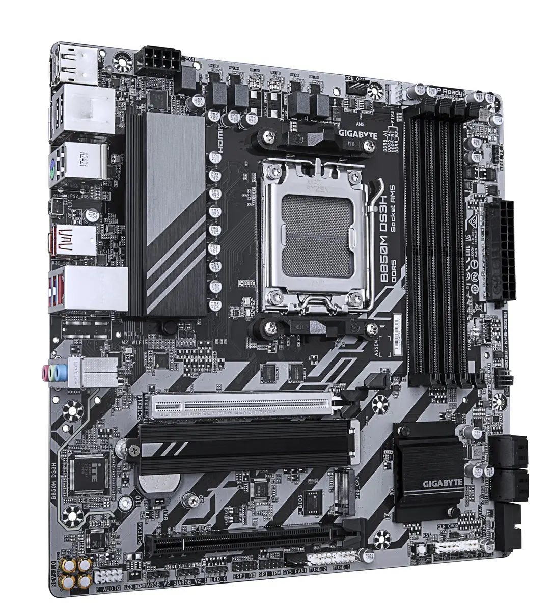 GIGABYTE B850M DS3H Motherboard | AMD Ryzen 9000 Series, DDR5, PCIe 5.0, 2.5GbE LAN - view 3