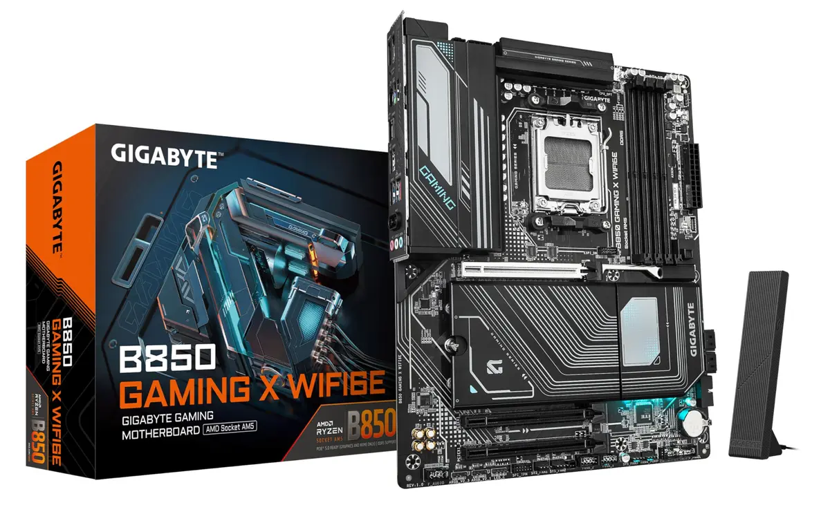 GIGABYTE B850 GAMING X WIFI6E Motherboard | AMD Ryzen 9000 Series, DDR5 OC, PCIe 5.0, WIFI 6E, 12+2+2 VRM - main product image