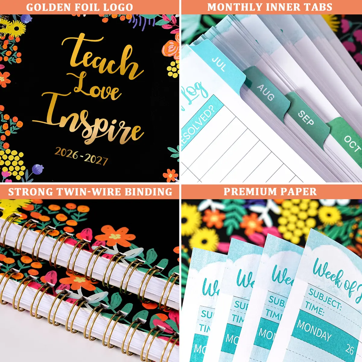 MaaIbok Teacher Planner 2026-2027 | Academic Organizer with Quotes (8.5'' x 11'') - view 6