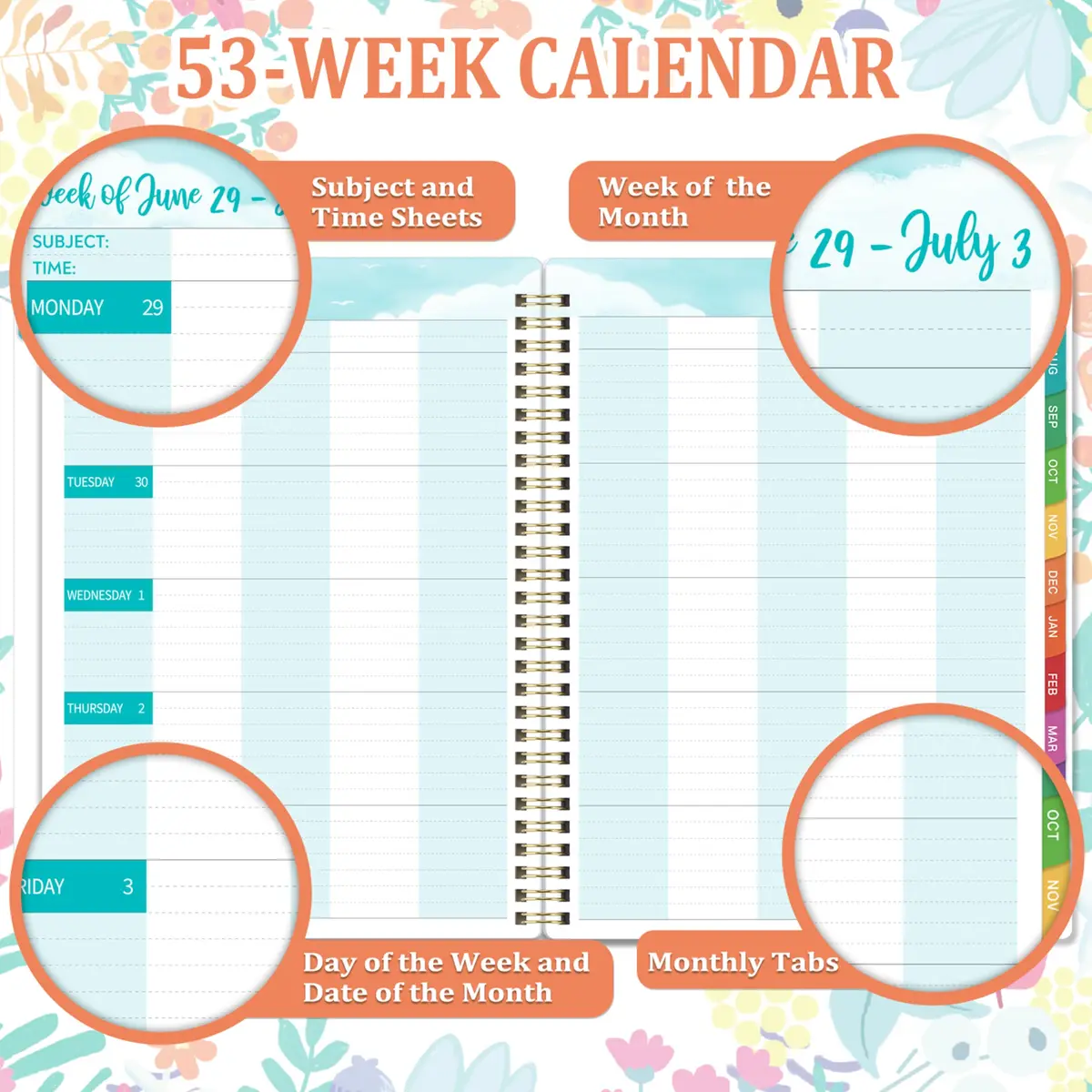 MaaIbok Teacher Planner 2026-2027 | Academic Organizer with Quotes (8.5'' x 11'') - view 4