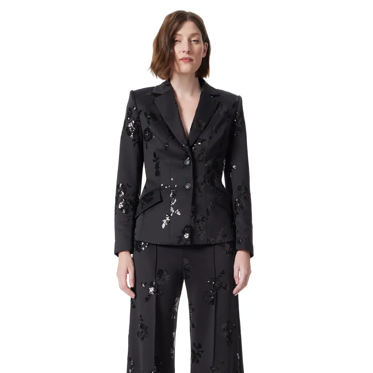 DEE OCLEPPO Womens Angela Seamed Double Button Blazer 26in | Chic, Versatile & Imported - main product image