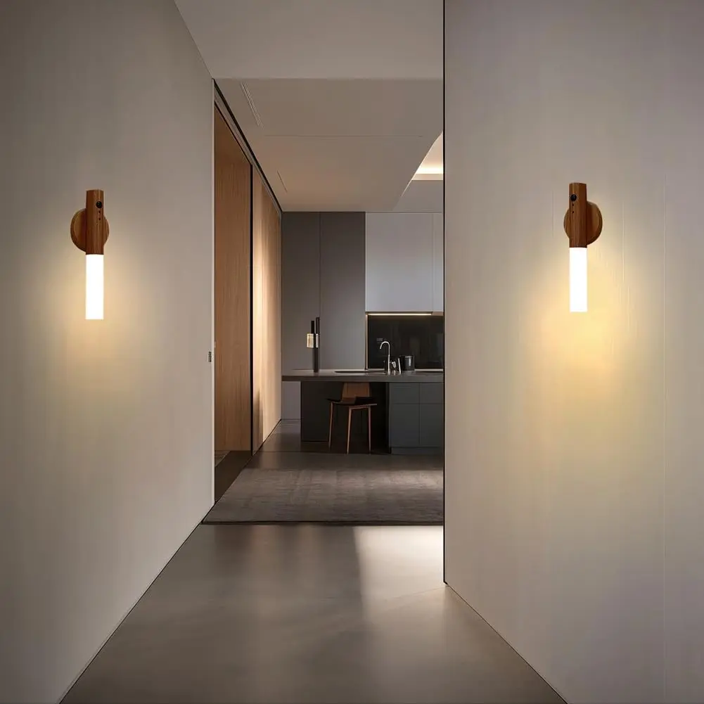 LANDGOO Wooden Motion Sensor Night Light | Handmade Wooden Design with Motion Detection & Warm Light - view 7